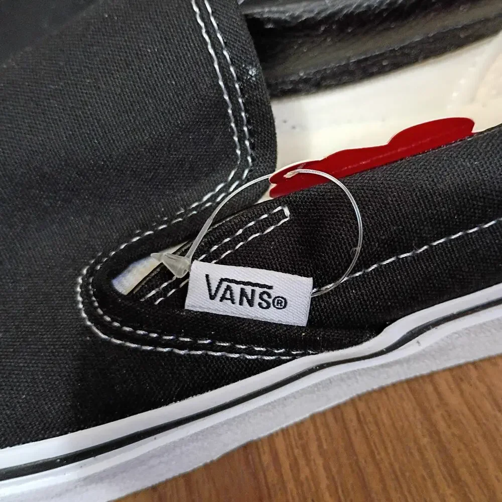 VANS Classic Slip-On lack True black Unisex Shoes men's 7 women's 8.5 - Picture 4 of 10